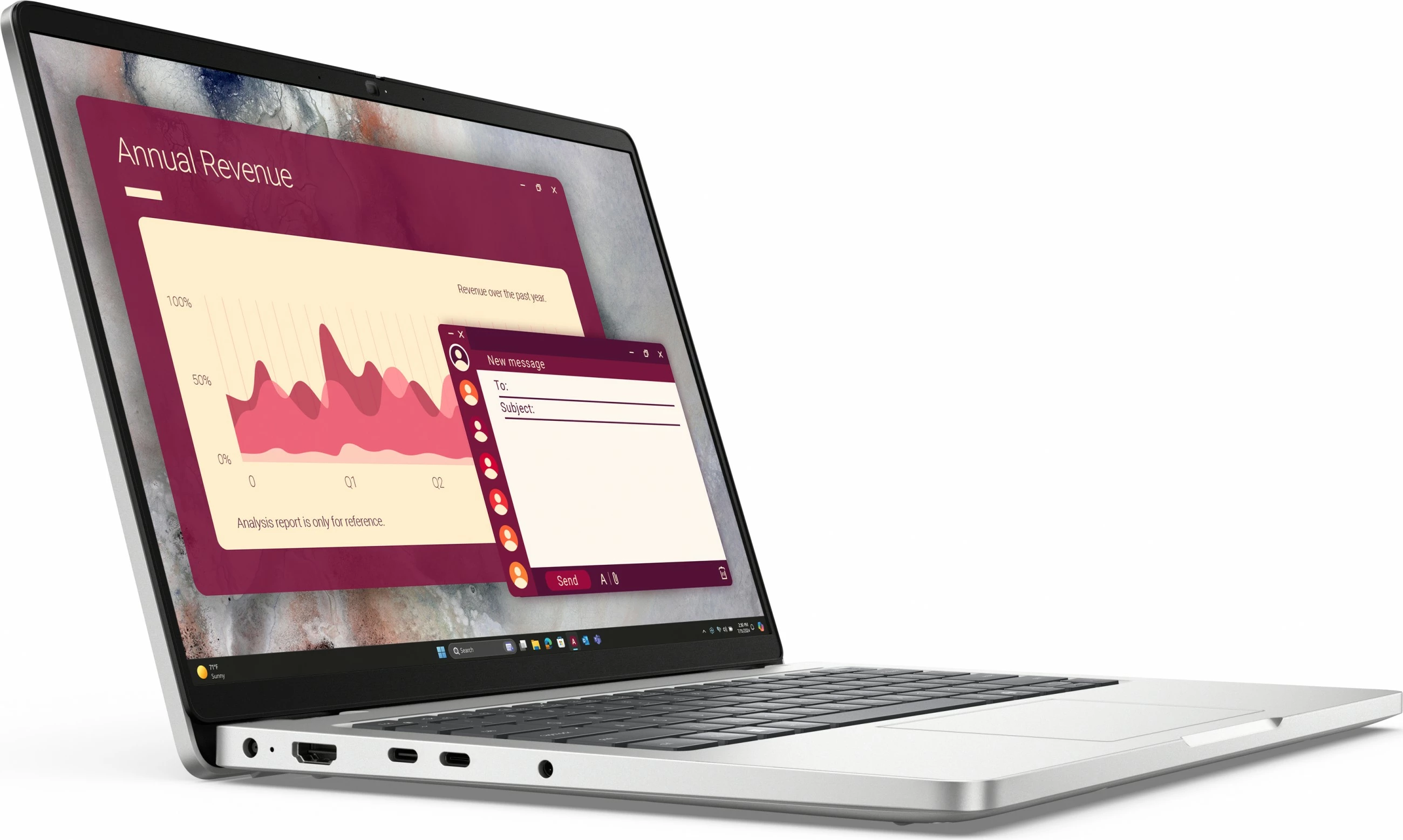 Laptop Dell Pro 14 PC14250, Intel Core Ultra 7 255U, 16GB RAM, 512GB SSD, 14 inç, argjendtë