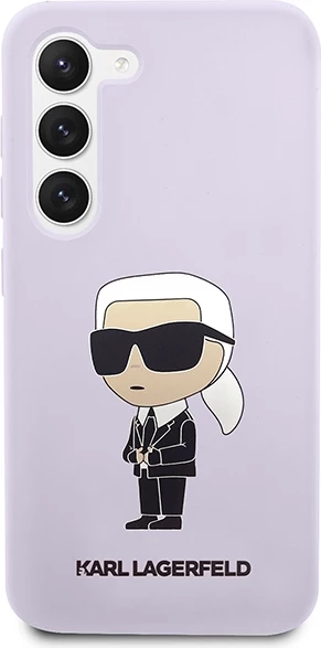 Mbështjellës Karl Lagerfeld KLHCS23MSNIKBCU për Samsung Galaxy S23+, silikon, vjollcë