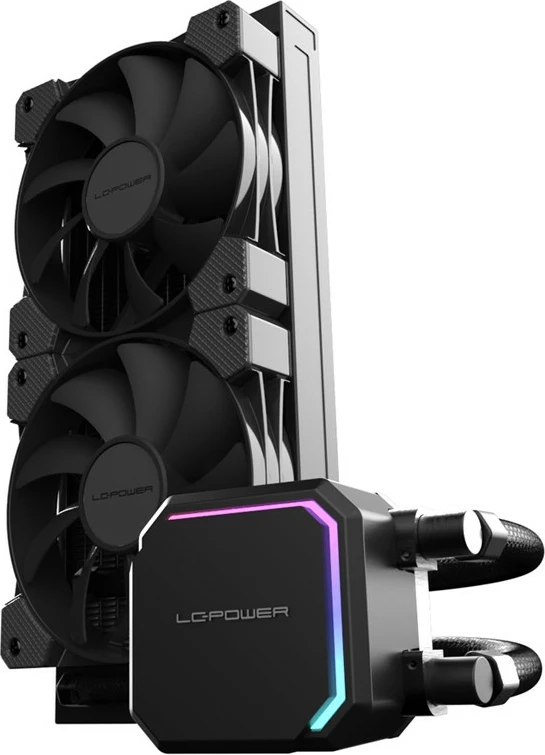 Ftohës uji all-in-one LC-Power LC-CC-240-B, 2x120mm, RGB, i zi