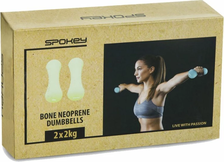 Pesha Spokey Bone për stërvitje, 2x2kg, jeshile