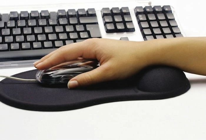 Mauspad Sandberg 520-23 me mbështetëse kyçi, gel, 25 x 21.5 x 2.3 cm, i zi