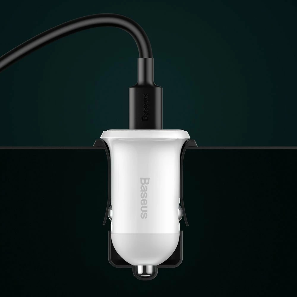 Karikues veture Baseus Grain Pro CCALLP-02, 2x USB-A, 4.8A, Bardhë