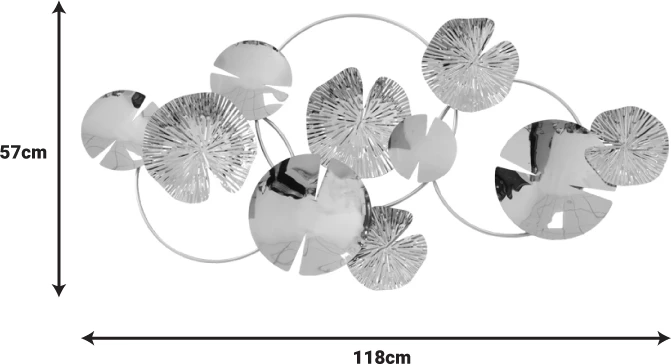 Dekor muri Lacy Inart metal ngjyrë ari 118x57x5cm