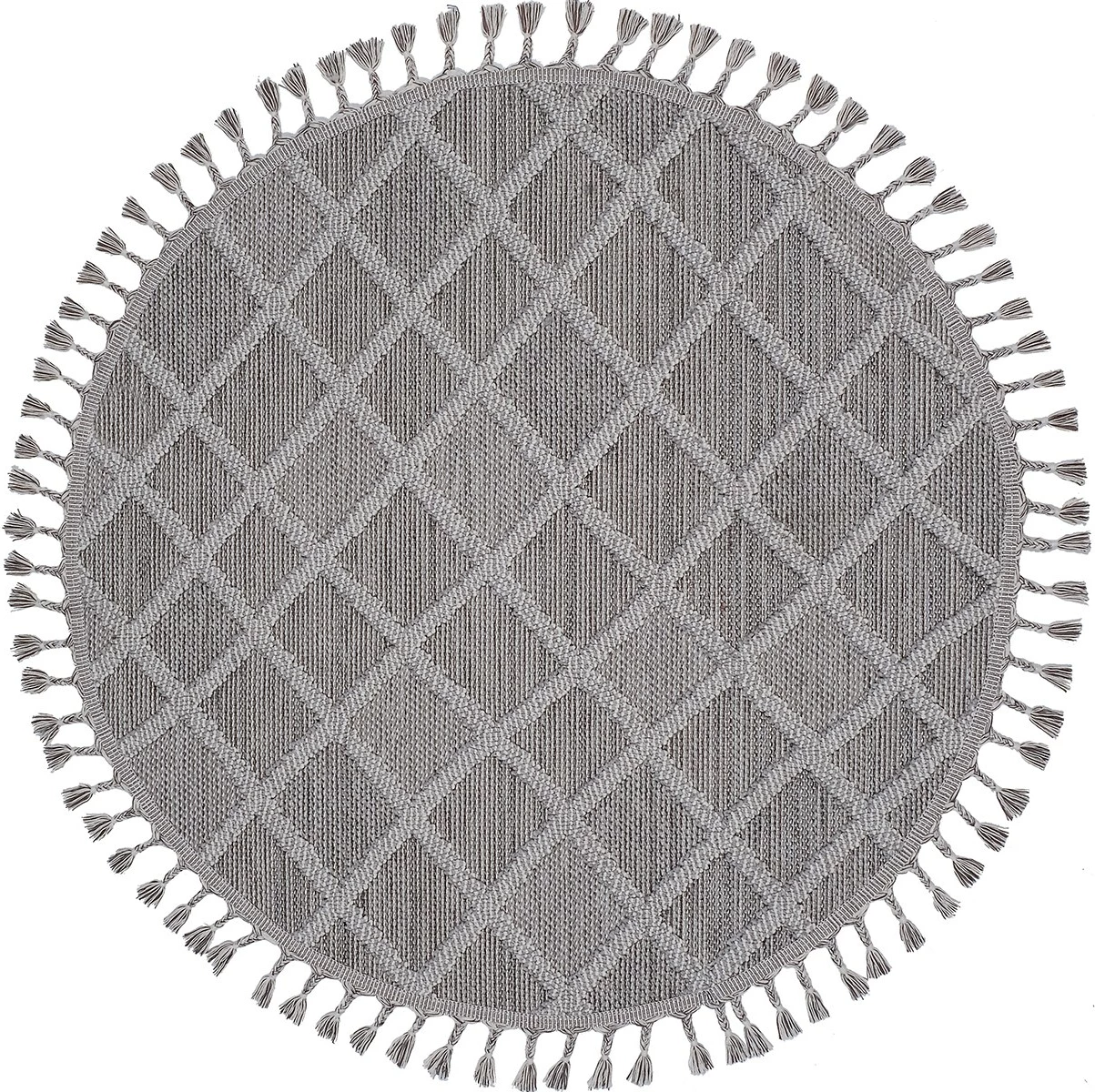 Qilim i rrumbullakët, ngjyrë gri, Conceptum Hypnose Beverly 2264 Y, 120x120cm