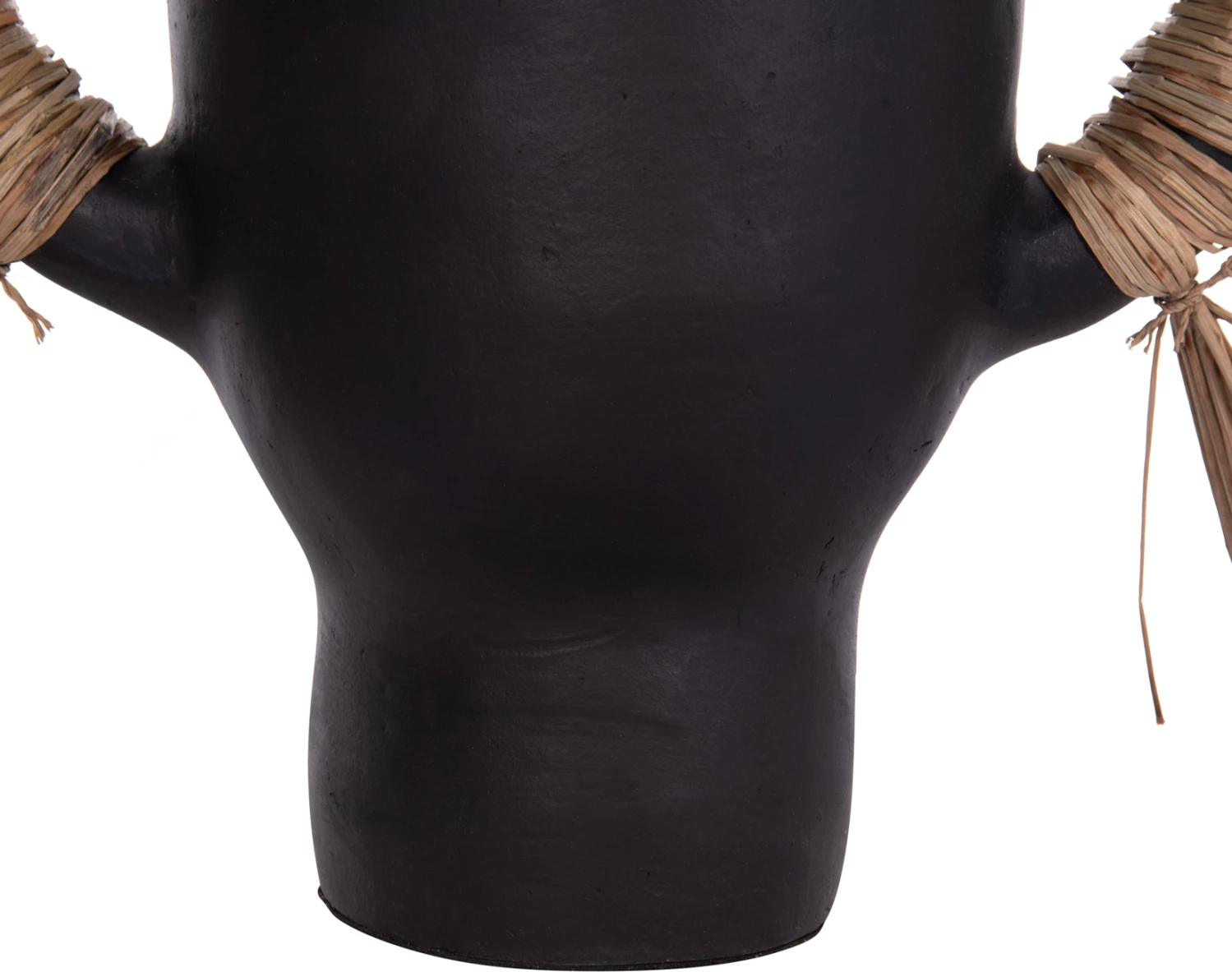 Vazo dekorative tavoline ALICA, terrakotë e zezë, bar i thatë, 55x19x34cm