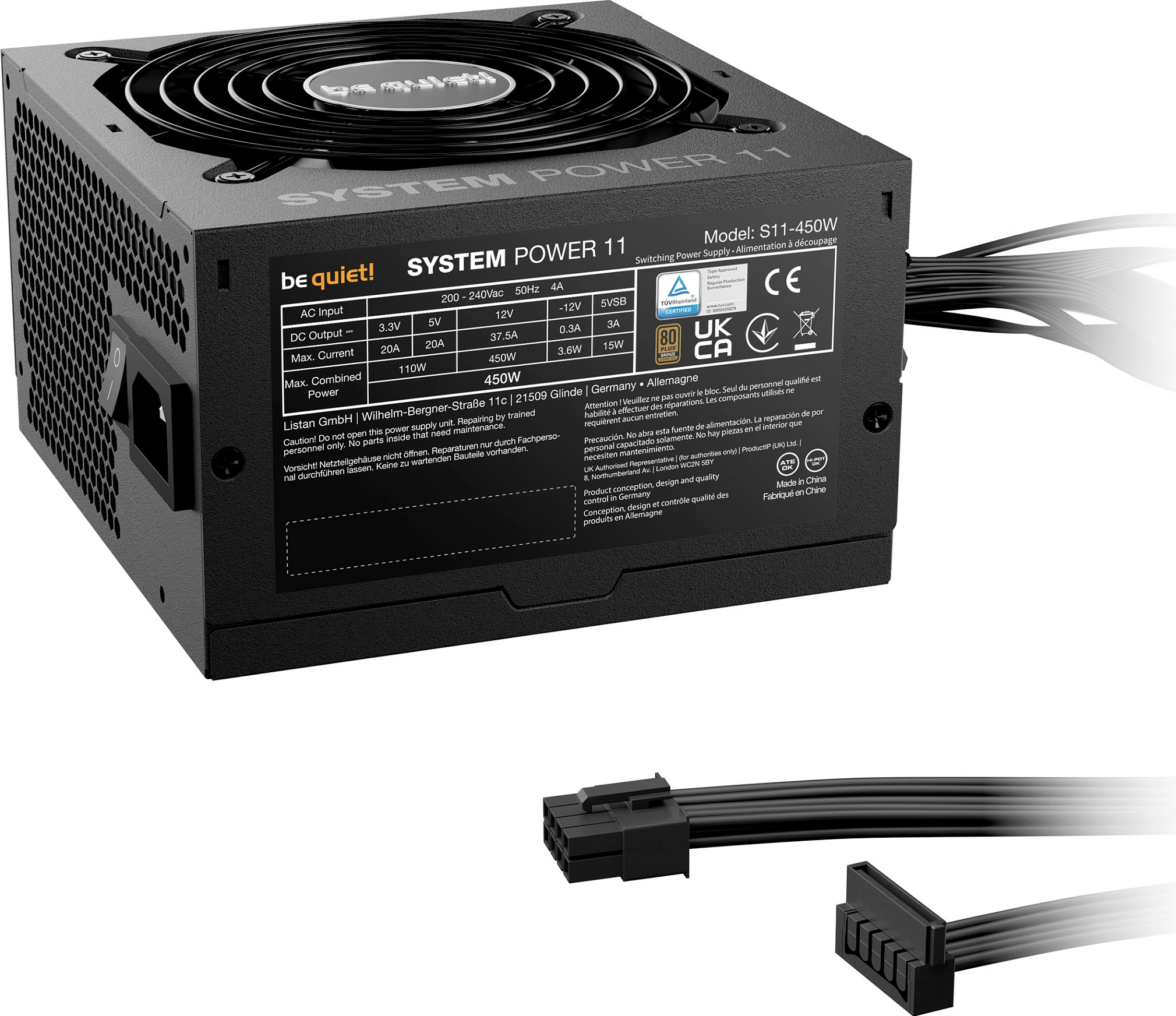 Furnizues energjie Be Quiet! SYSTEM POWER 11 450W, 80 PLUS Bronze, i zi