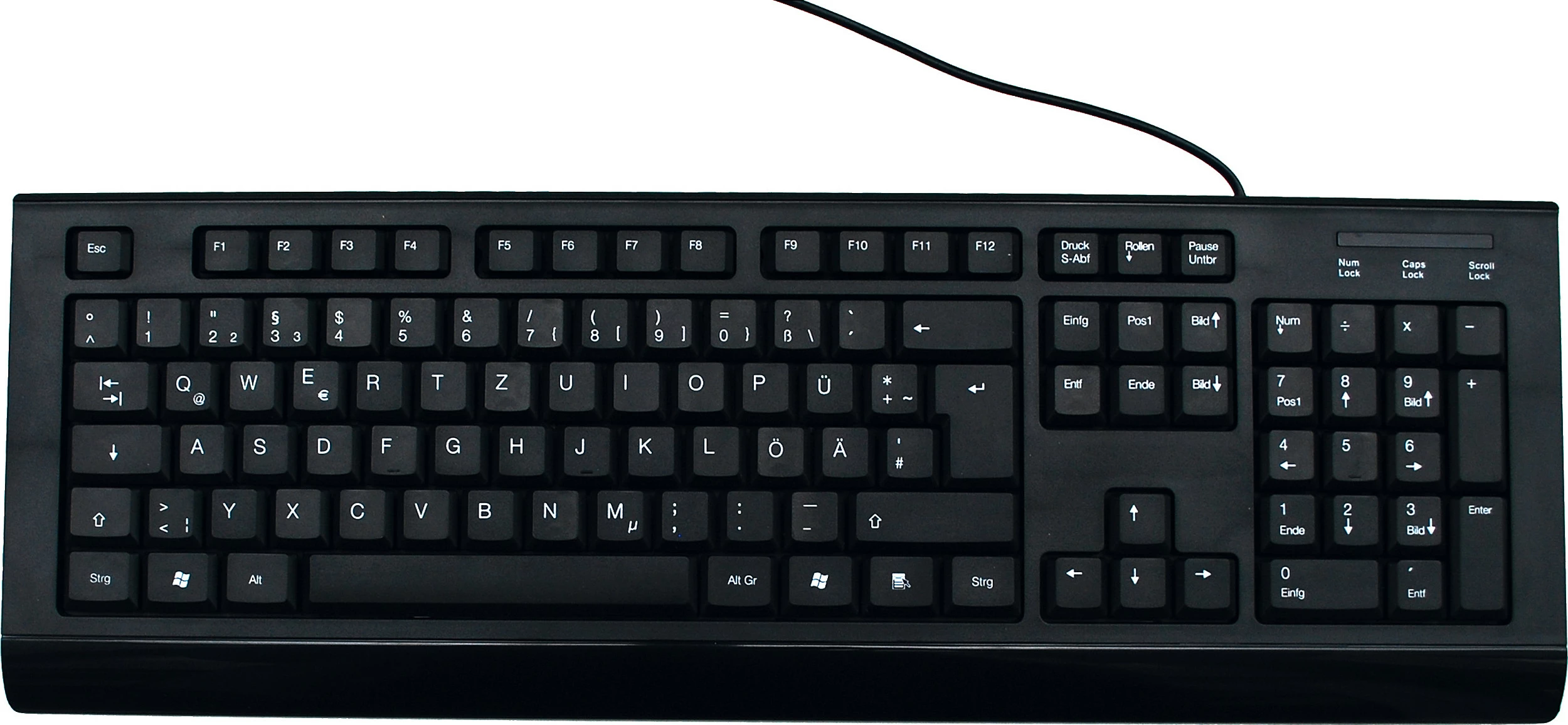Tastierë MEDIARANGE Standard Keyboard, USB 2.0, Full-size QWERTZ, e zezë