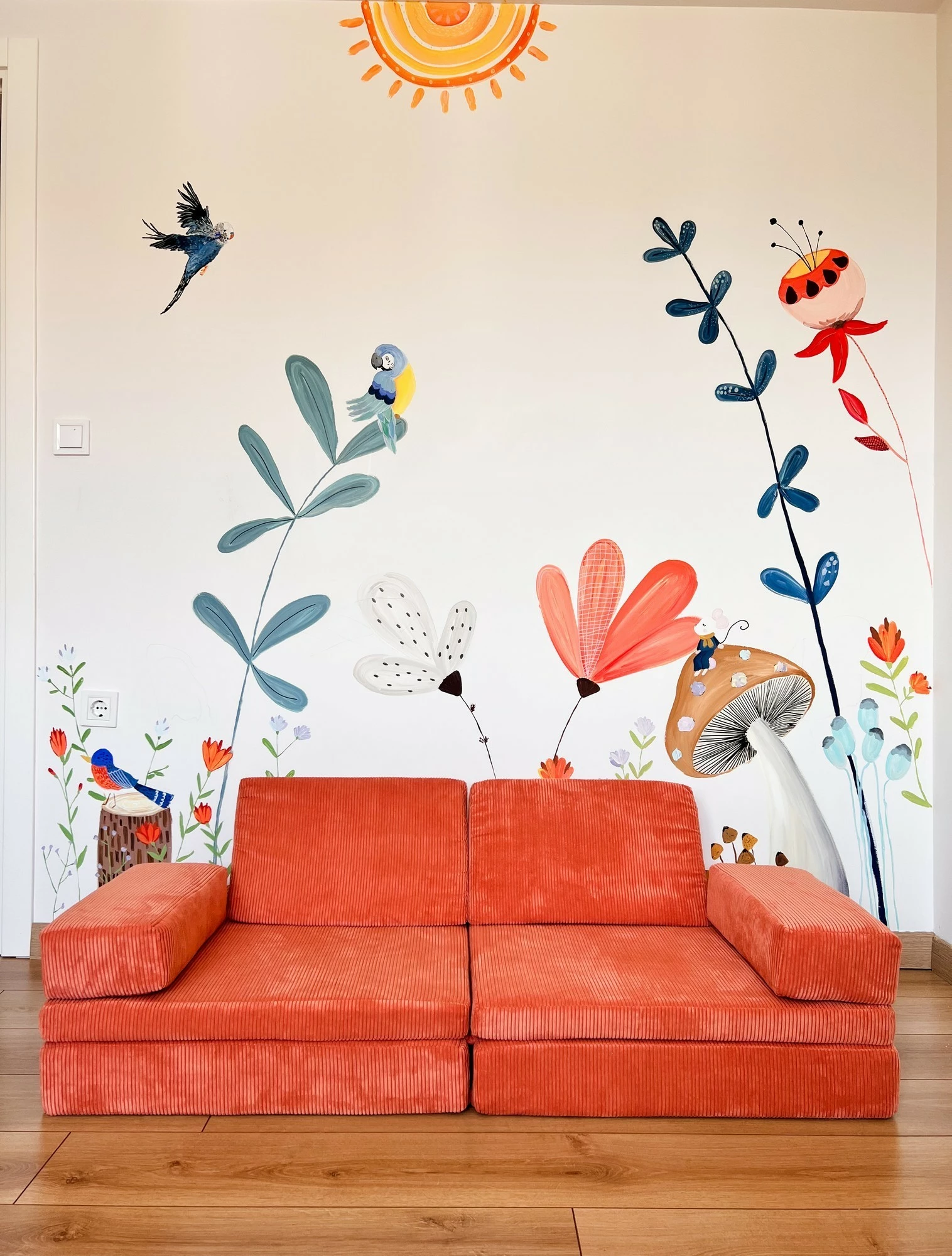 Divan-krevat për dy persona, Atelier del Sofa, Puzzle, portokalli