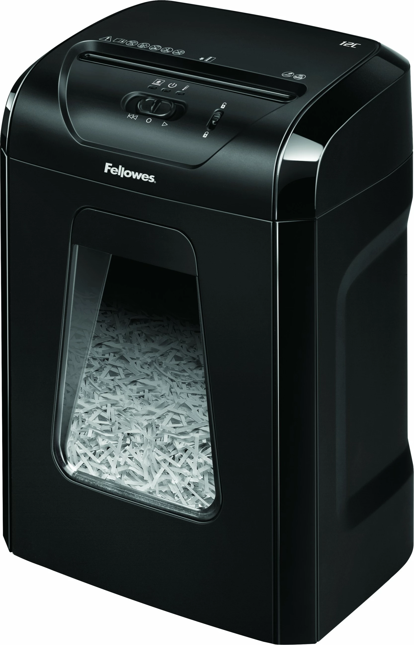 Shredder Fellowes Powershred 12C, Cross shredding, 19 L, 22.5 cm, e zezë