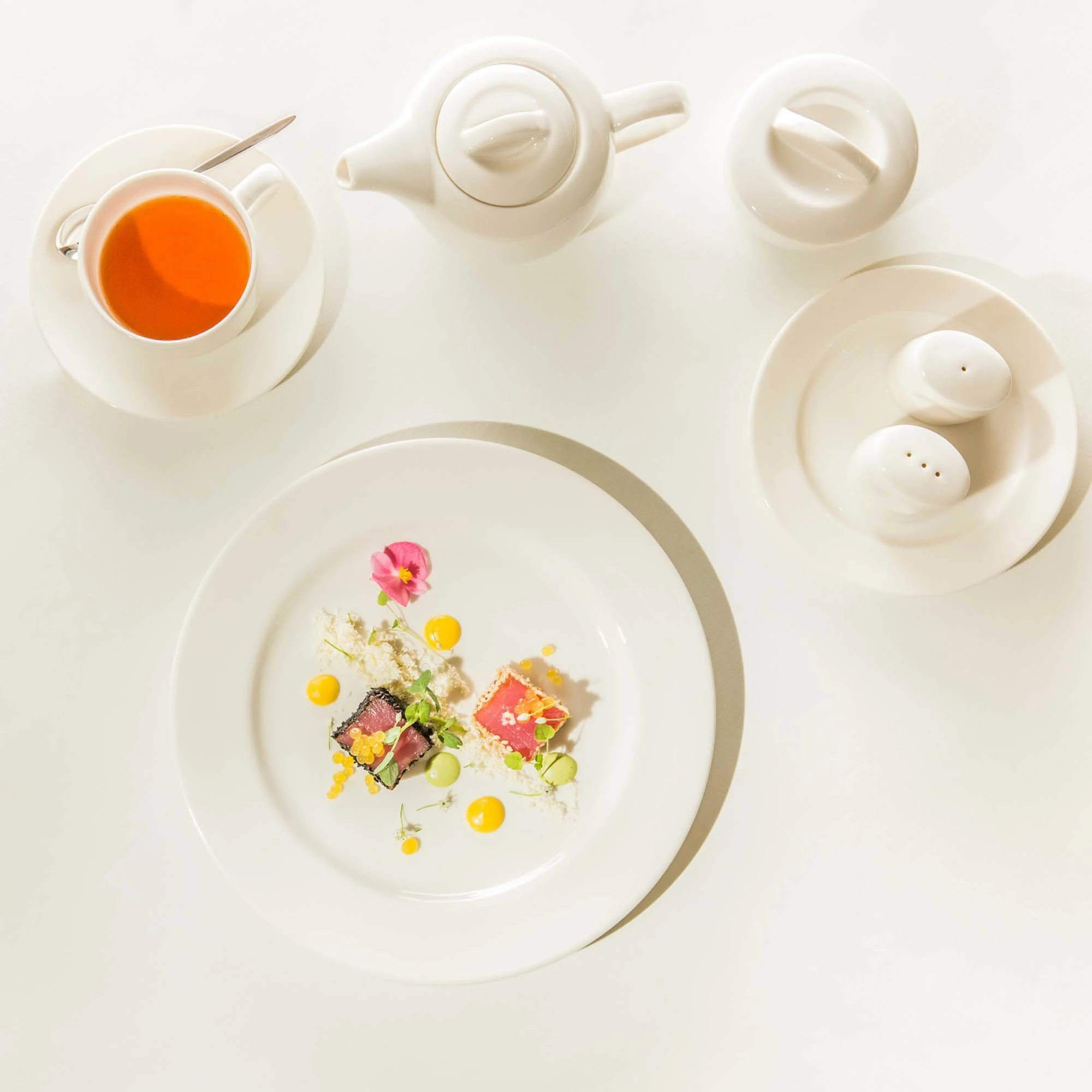 Pjatë e sheshtë Fine Dine Crema Ø160 mm, krem, set 6 copë