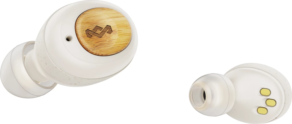 Kufje true wireless House of Marley Champion, Bluetooth, IPX4, 8h/28h, USB-C fast charge, bezhë