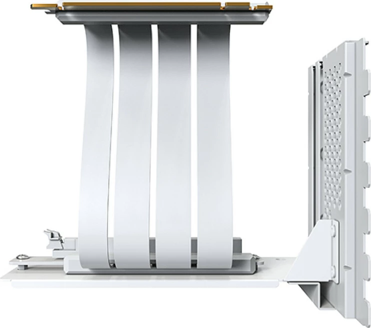 Kit montimi vertikal GPU Montech, PCIe 4.0 Riser kabllo 20cm, i bardhë