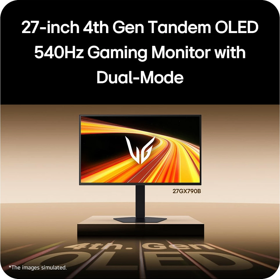 Monitor LG UltraGear 27GX790B-B, 27", QHD 2560x1440, WOLED, 540Hz, 0.03ms, HDR, DP/HDMI, USB-Hub, i zi