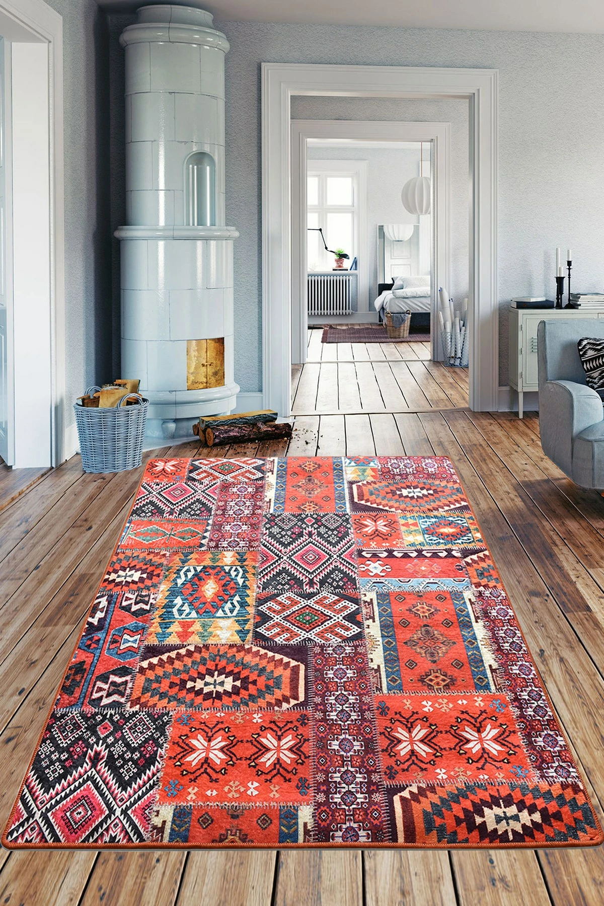 Qilim patchwork, shumëngjyrësh, 120x180cm, Conceptum Hypnose