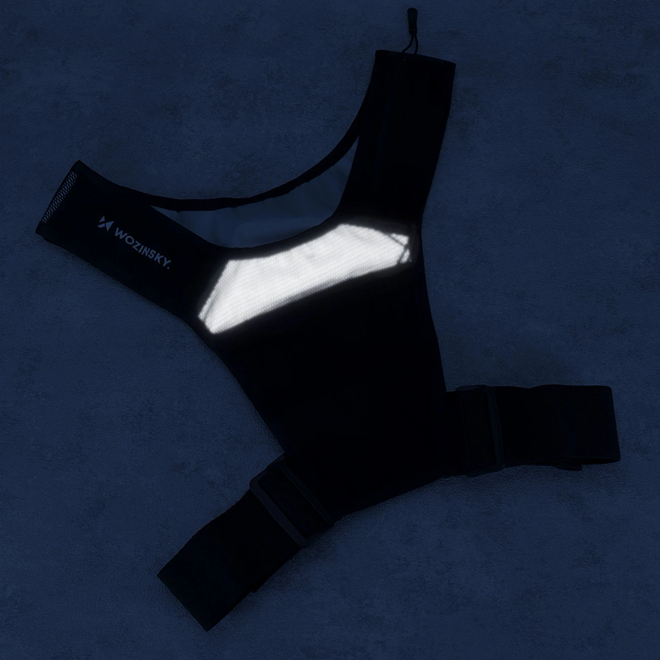 Jelek reflektues sportiv Wozinsky WKDB1, poliestër, 150g, i zi