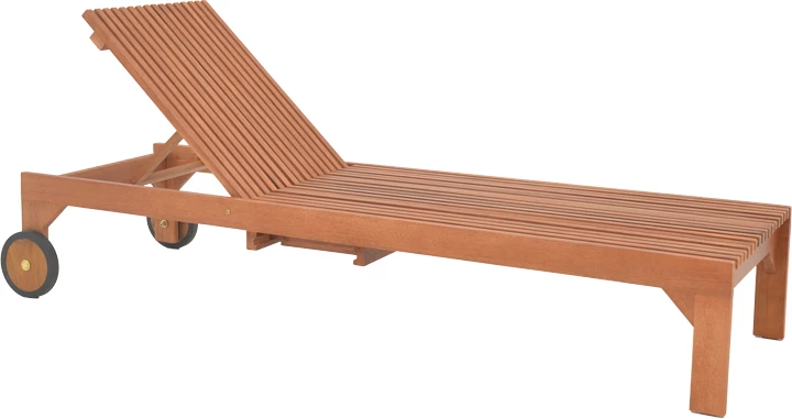 Shezlong Sunnie dru meranti, ngjyrë natyrale, 200x65x35cm