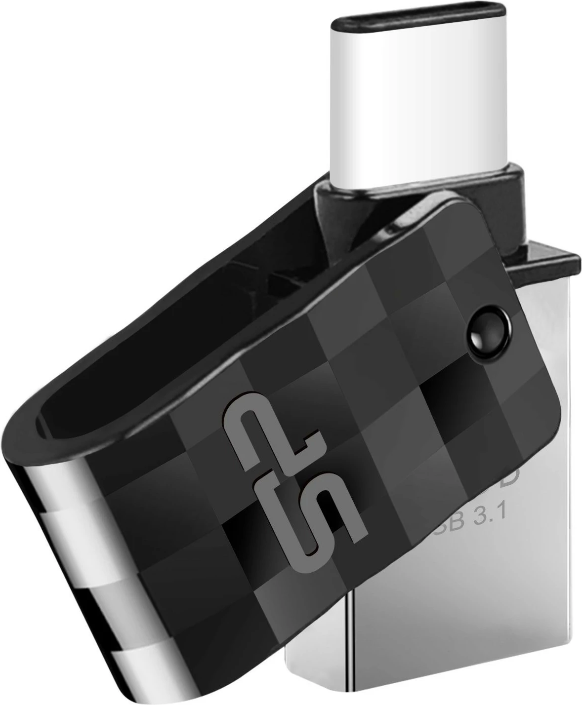 USB stick Silicon Power C31 32GB, USB 3.1, Type-C, zi/argjendtë