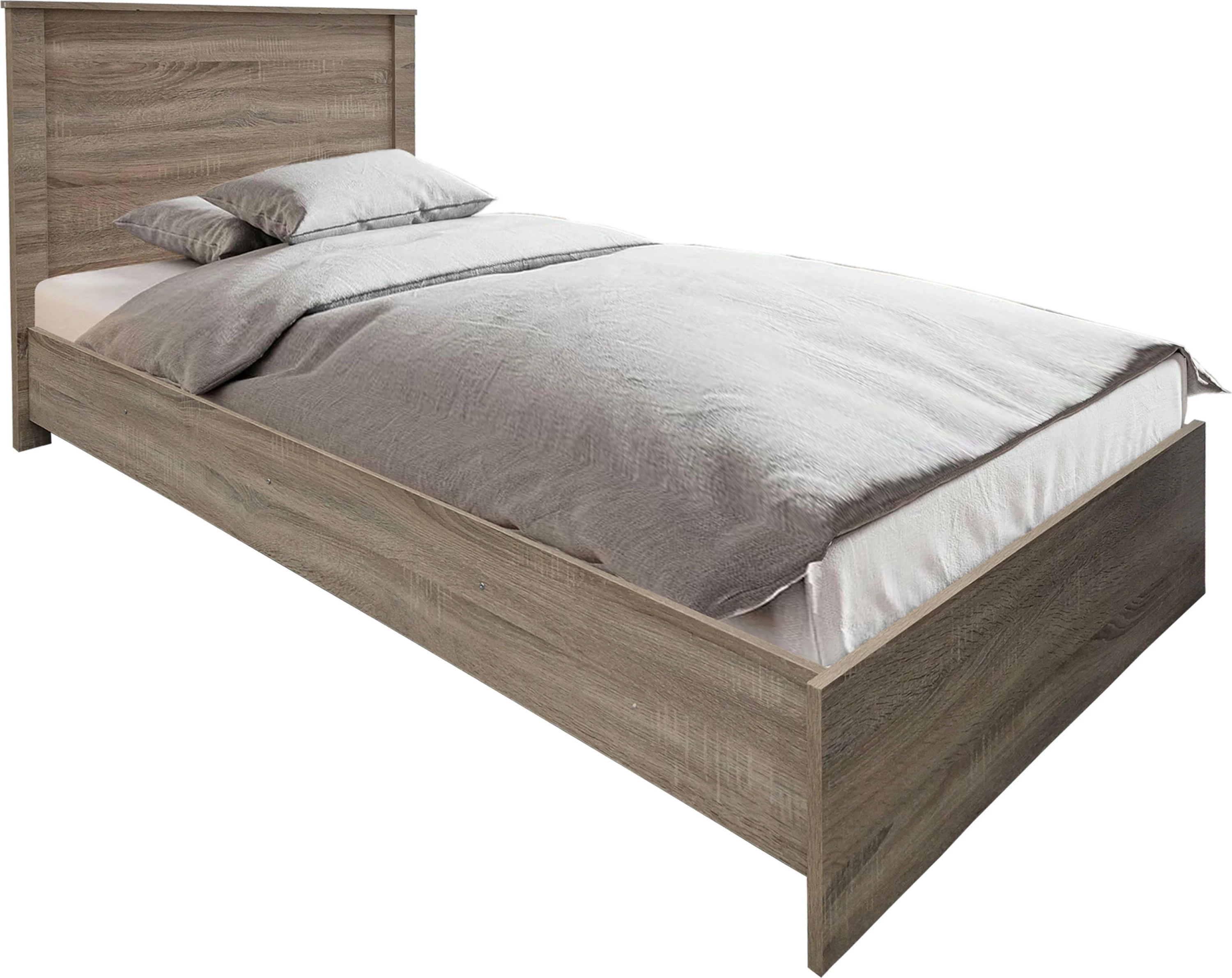 Set dhome gjumi Athos, ngjyrë sonoma, krevat 90x190cm me komodinë, 2 pjesë