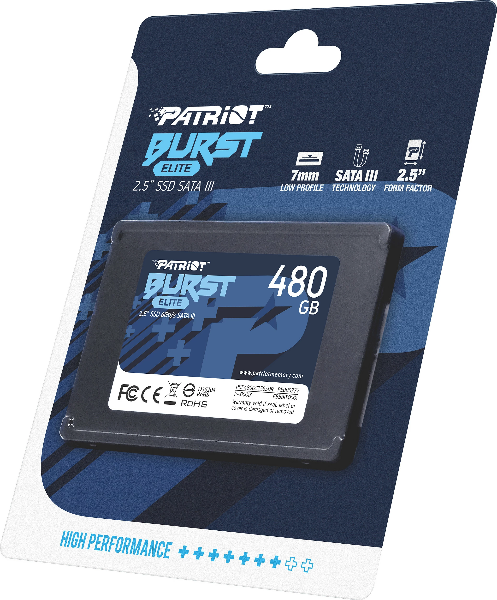 SSD Patriot Burst Elite 480GB, 2.5" SATA III
