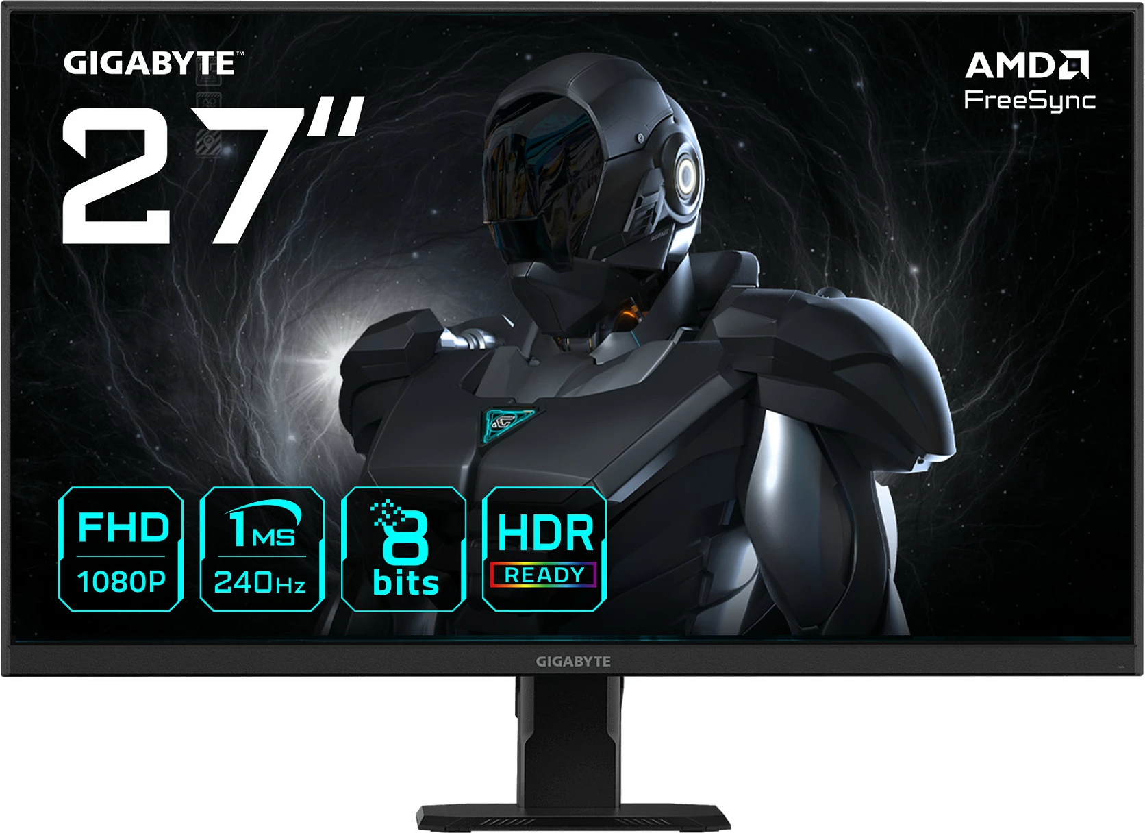 Monitor gaming Gigabyte GS27F2, 27", FHD 240Hz 1ms, FreeSync, HDR Ready, i zi