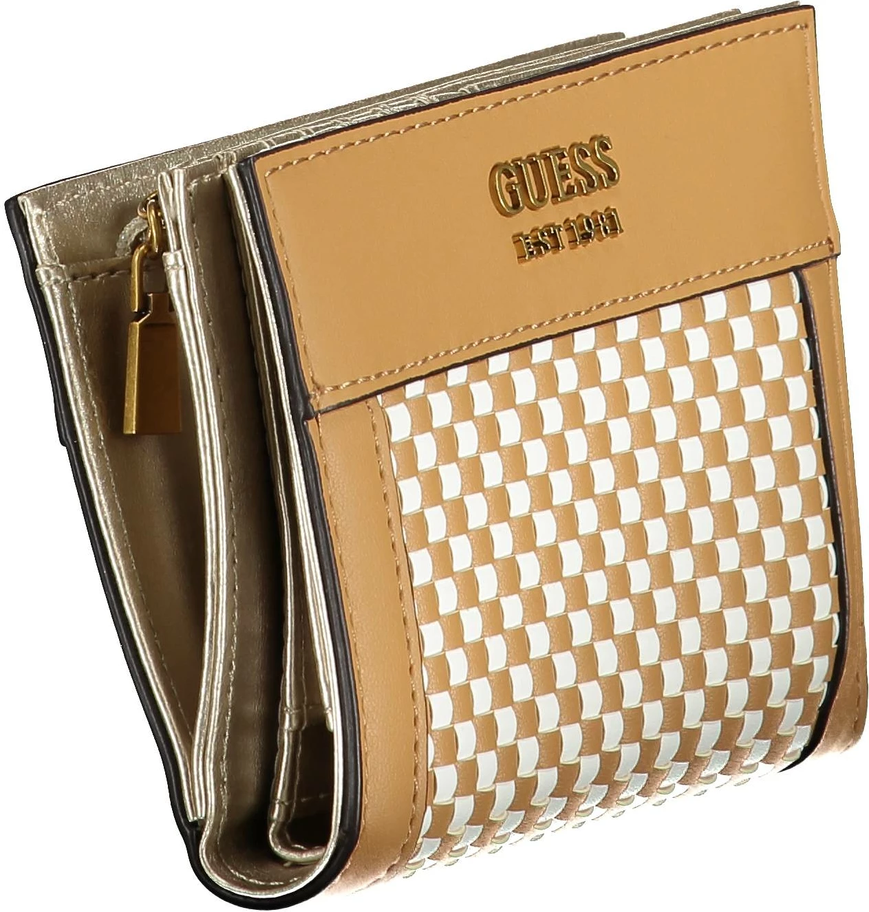 Portofol për femra GUESS JEANS, kafe