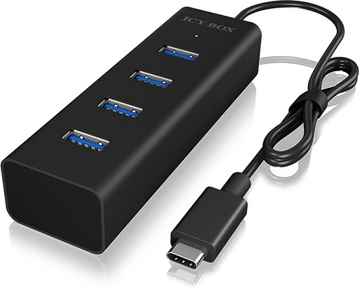 Hub USB ICY BOX IB-HUB1409-C3, USB 3.2 Gen 1, 5000 Mbit/s, i zi, alumin