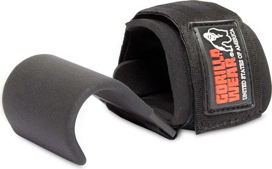 Weight Lifting Hooks - Black- Red