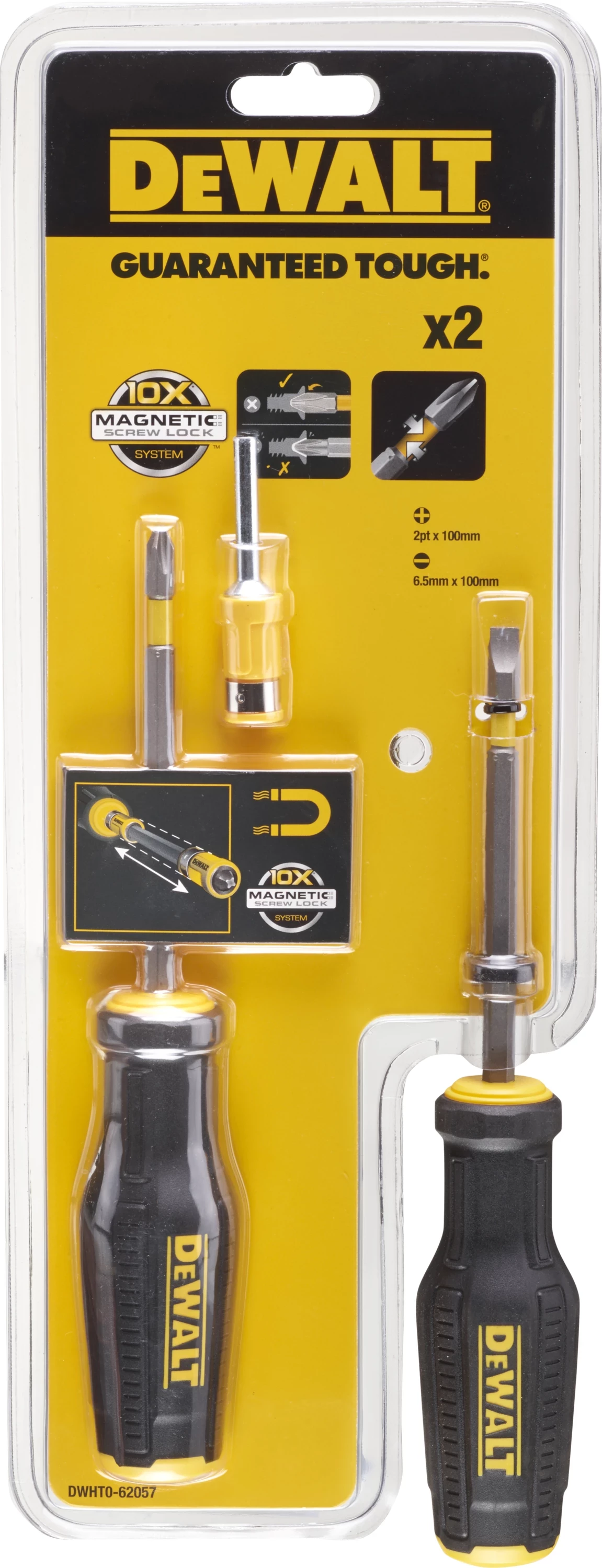 Set kaçavidash DeWalt FullFit Double Impact DWHT0-62057, magnetike, 2 copë
