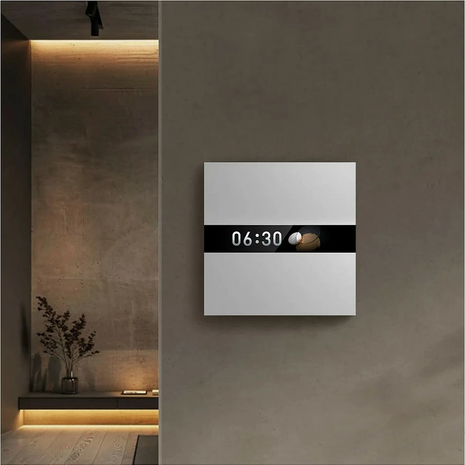 Switch muri i mençur Aqara Display Switch V1 EU, ekran LCD 2.08", Wi-Fi/Bluetooth, i bardhë