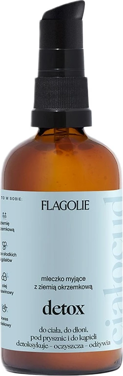 Qumësht pastrues për femra Flagolie Detox me Tokë Diatomaceous, 100ml