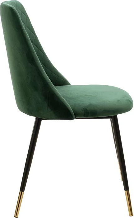 Karrige Giselle kadife e gjelbër këmbë zezë-arta