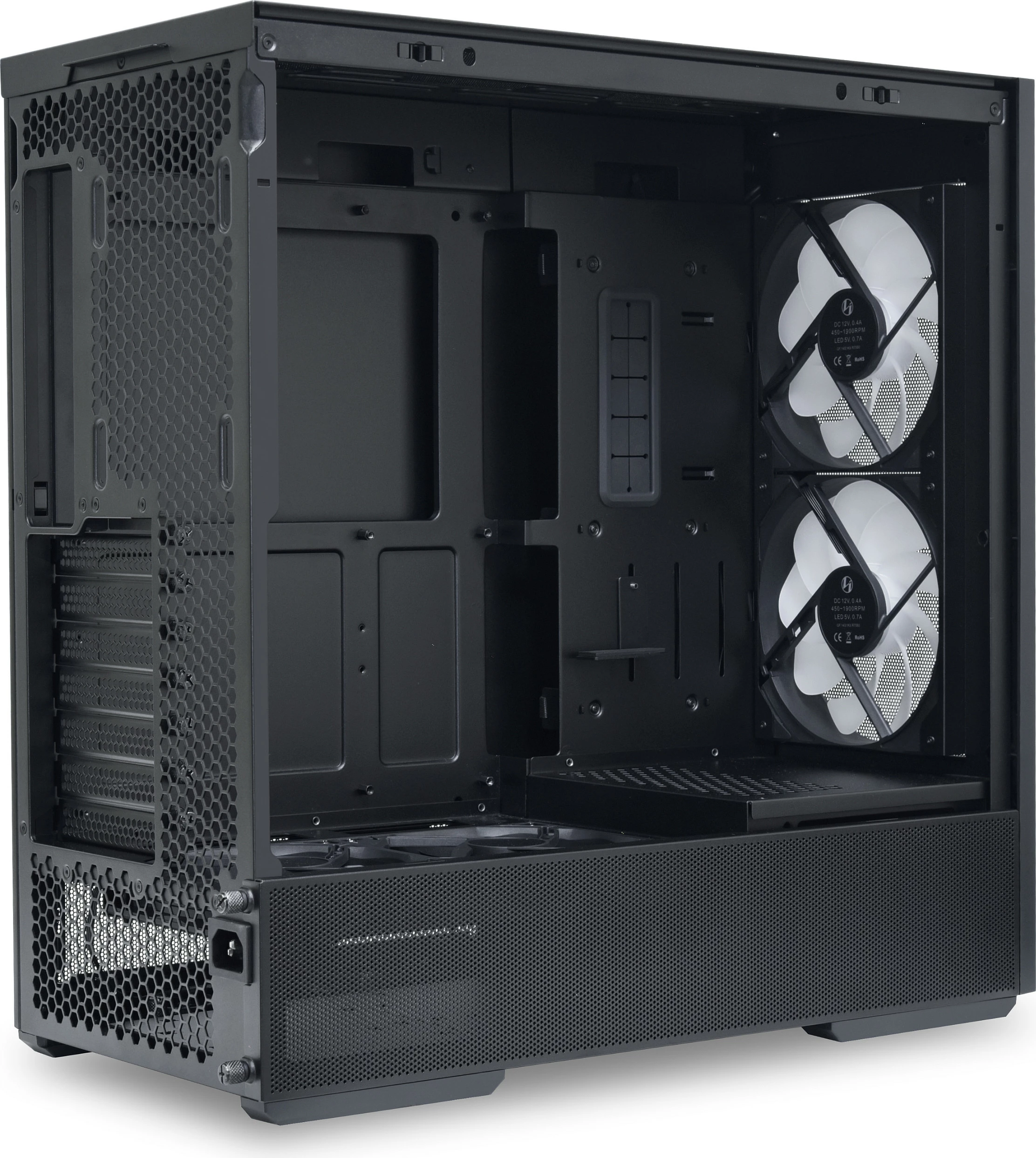 Kasë Lian Li LANCOOL 207, Midi Tower, panel xhami, RGB, e zezë