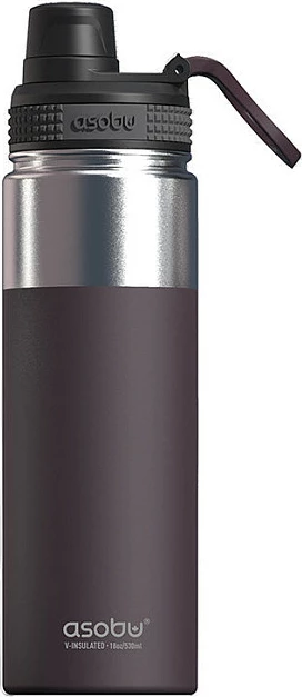 Shishe termike Asobu Alpine Flask, inox e izolume, 530 ml, burgundy