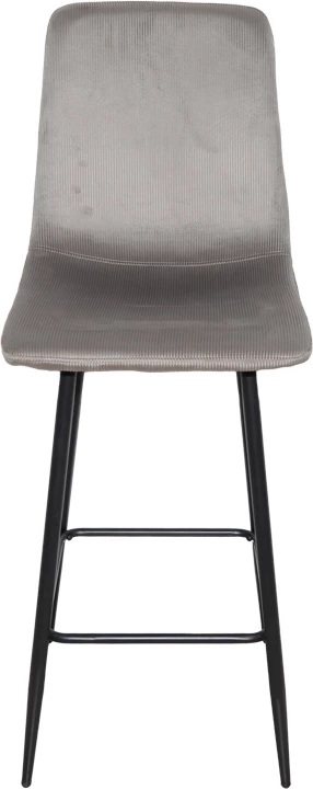 Karrige për bar Grato, material stof gri, këmbë metalike të zeza, 43.5x55x114cm
