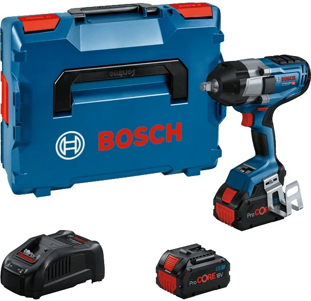 Impact driver Bosch GDS 18V-1000 Professional, 18V, 3/4", 2 bateri, zi/kaltër