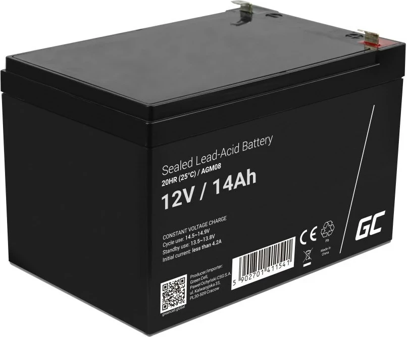 Bateri Green Cell AGM08, RC,12V, e zezë