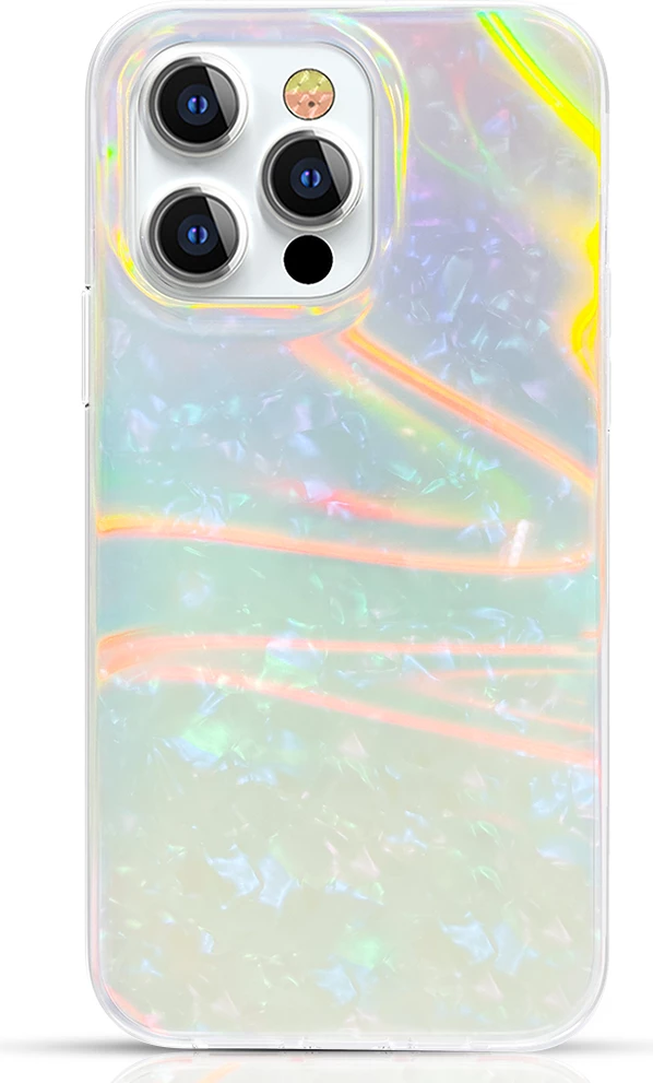 Mbështjellës Kingxbar Shell Series për iPhone 13 Pro, pearl-mint, Jeshile