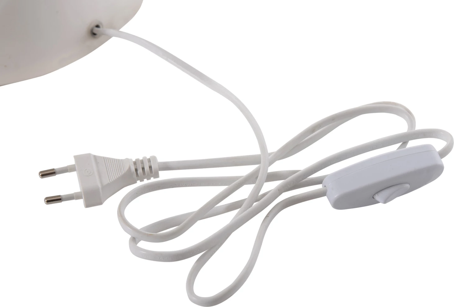 Llambë tavoline SMUSH FH4258.03 metalike, ngjyrë e bardhë, kapak rrotullues, Φ32,5x69H cm