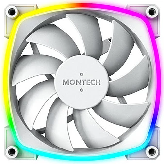 Ventilator për kasë Montech AX120 PWM 120mm, ARGB, 4-pin, i bardhë