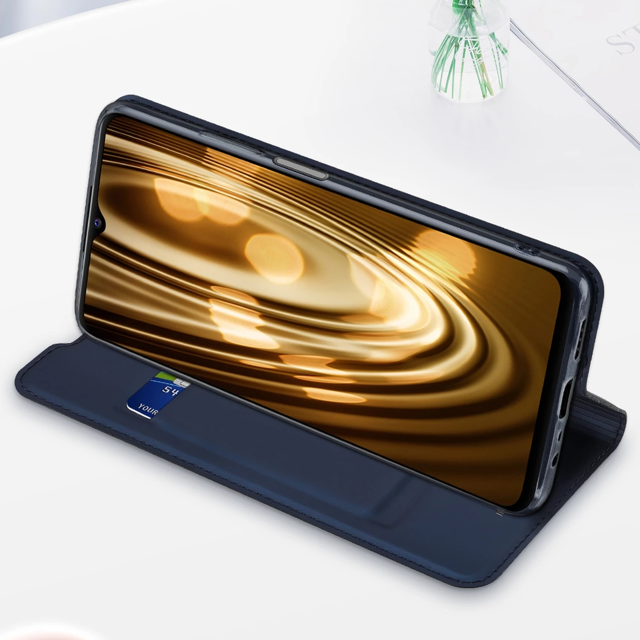 Mbështjellës Dux Ducis Skin Pro për Vivo Y01/Y15a/Y15s, me kapak dhe xhep, e zezë