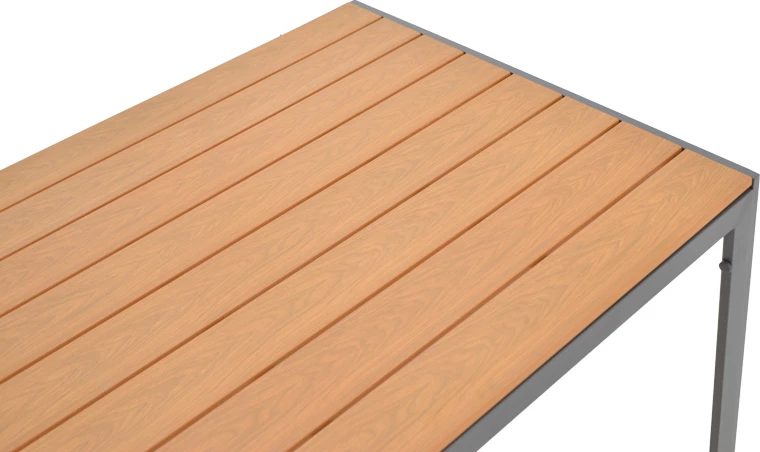 Tavolinë me karrige Savor-Nares set prej 5 copash alumini dhe ratan ngjyrë natyrale 140x80x72.5cm