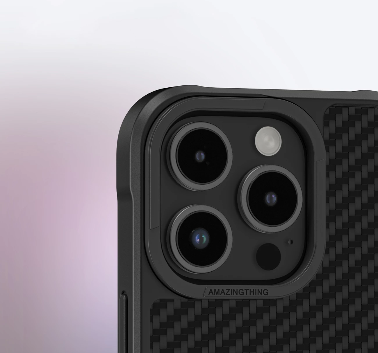 Mbështjellës AmazingThing Titan Max për iPhone 16 Pro, 1500D aramid fiber, zi