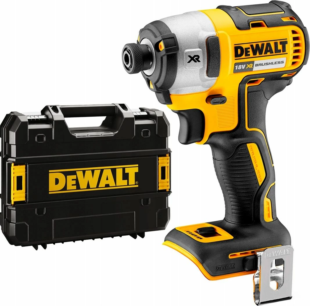 Vidator me goditje Dewalt DCF887NT 18 V 205 Nm 1/4\" Hex brushless, verdhë/zi, me kuti (pa bateri/pa karikues)
