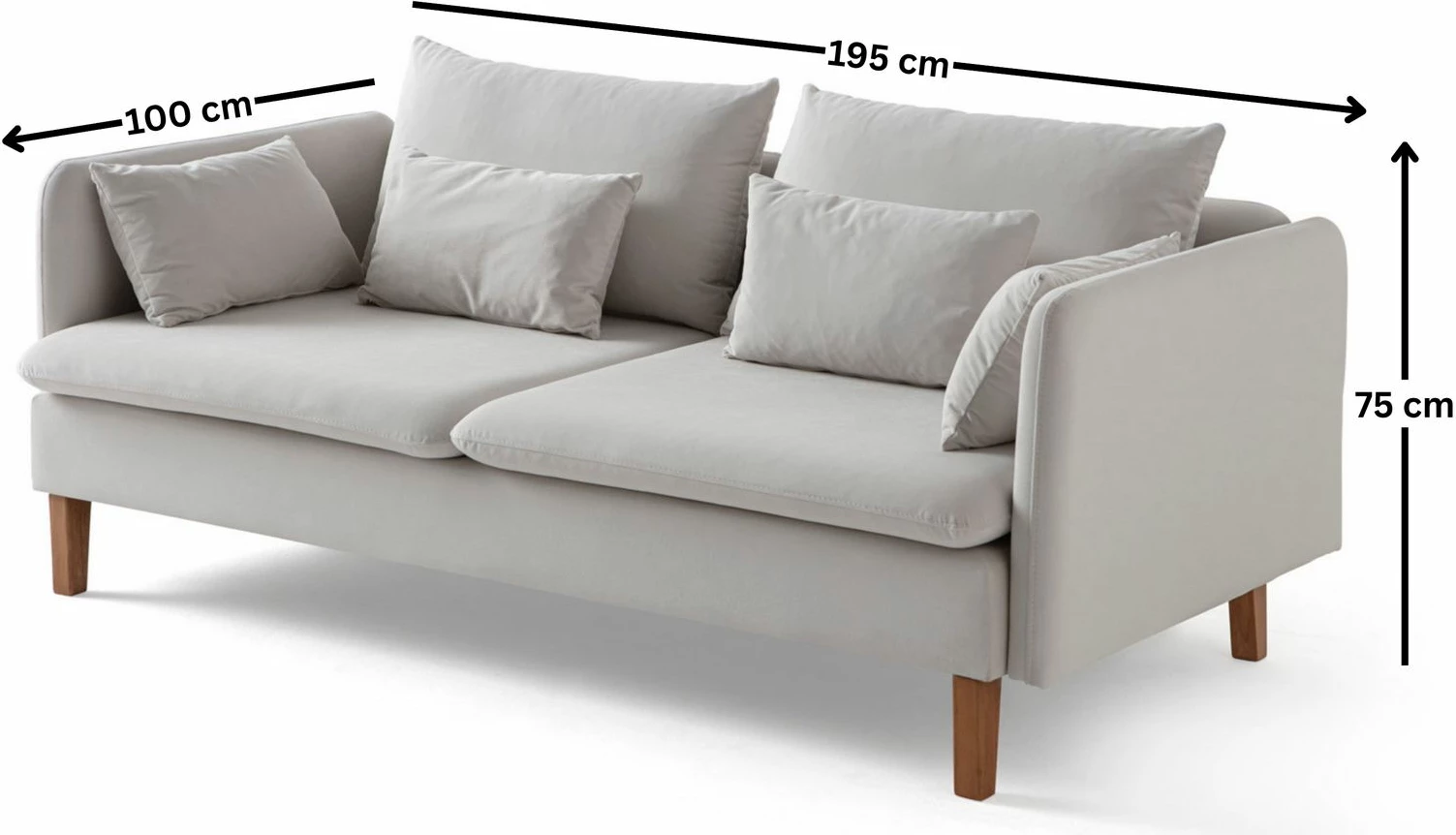 Divan treshe Flexy, krem, Atelier del Sofa