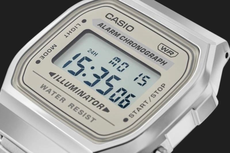 Orë dore për meshkuj CASIO Vintage A168WA-8AYES, argjend