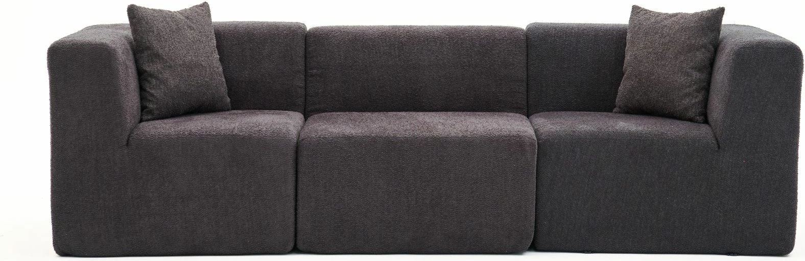 Divan treshe Atelier del Sofa, ngjyrë antracit, 3 pjesë