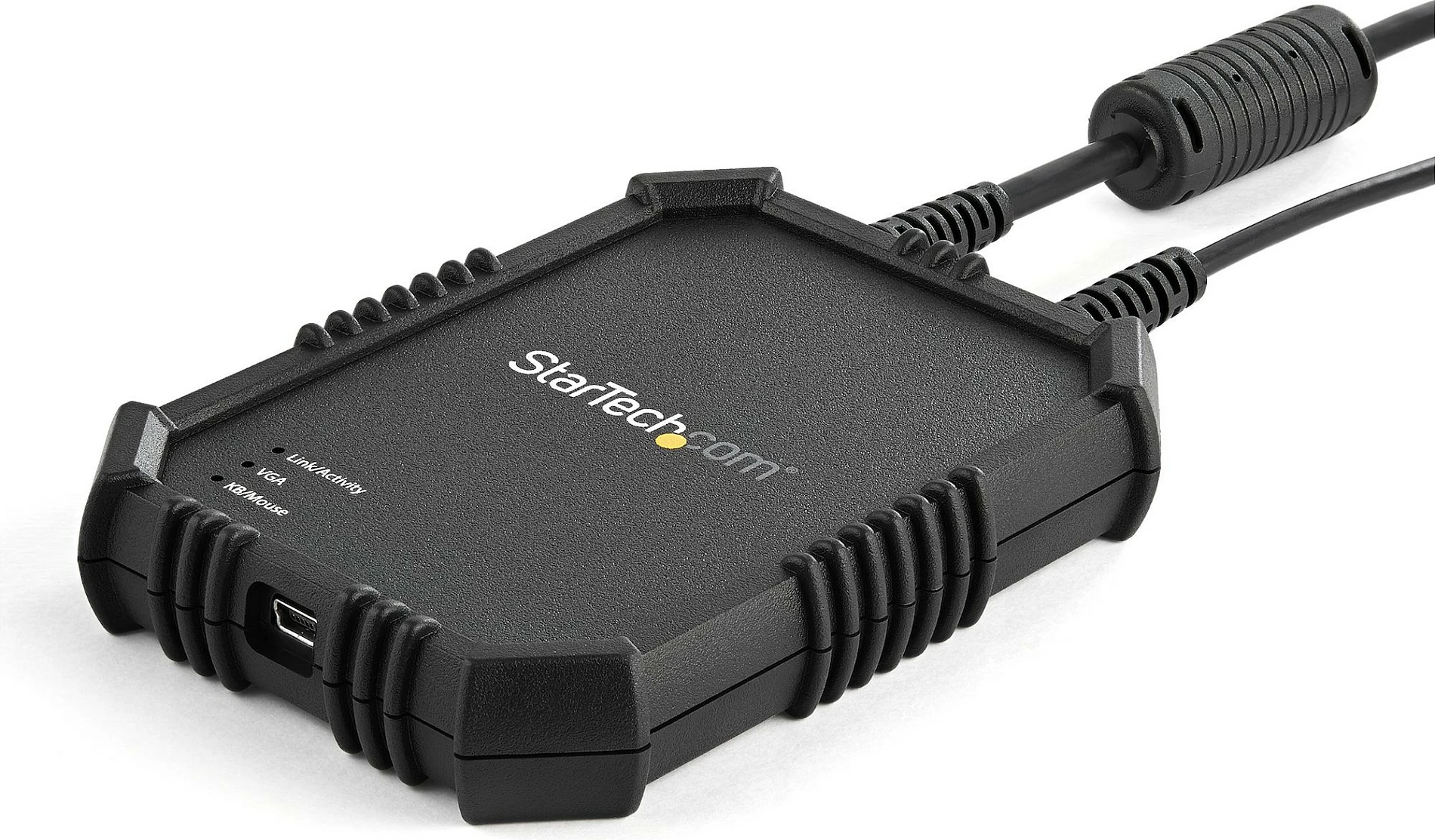 Adapter KVM StarTech NOTECONS02X, USB në VGA, 1920x1200 Full HD, me kabllo të integruara, i zi