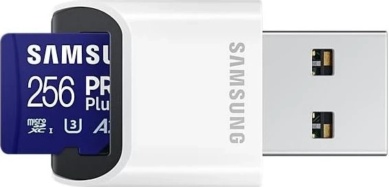 Kartë memorie Samsung Pro Plus, microSDXC, 256GB, 180MB/s