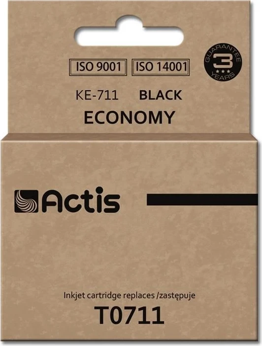 Ngjyrë zëvendësuese Actis KE-711 për printer Epson T0711/T0891/T1001, 15ml, e zezë