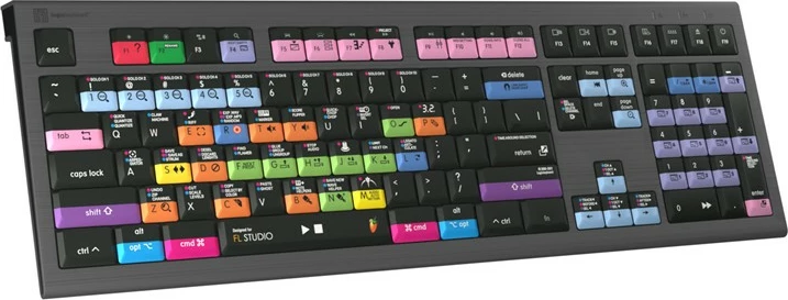 Tastierë LogicKeyboard FL Studio 20 Astra 2 UK Mac, shumëngjyrëshe